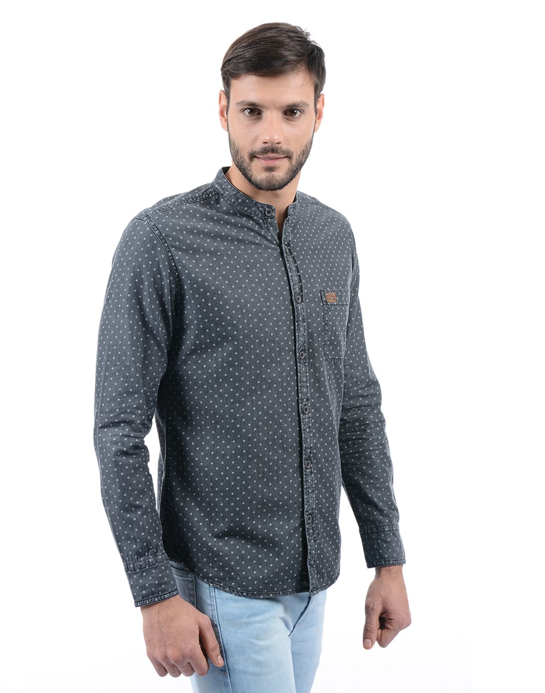 U.S. Polo Assn. Men Casual Wear Polka Print Shirt